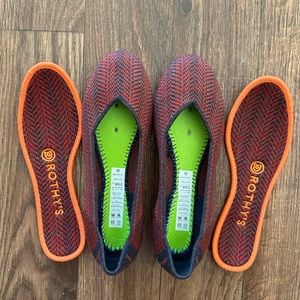 Rothy’s merino flats size 5.5 Bordeaux herringbone discontinued